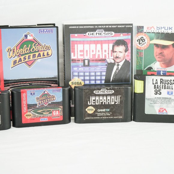 Sega Genesis Games lot of 5 - Ecco, Joe Montanta, Zoop, Baseball, Jeopardy - Picture 3 of 4